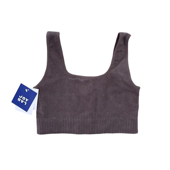 LabJoy Women’s Seamless Scoop Active Rib Bra – Brown, Size Large - Picture 1 of 5